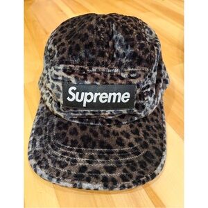 Supreme Leopard Velvet Cap